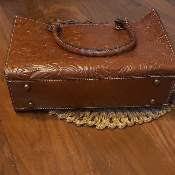 Patricia Nash Tooled Collection Zancona Rich Leather Tote Shopper Shoulder Bag - Picture 4 of 10